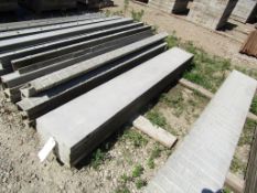 (4) 14"x8' Symons/Wall-Tie Aluminum Concrete Forms Smooth 6-12 Hole Pattern