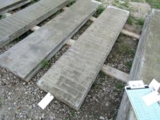 (2) 20"x8' Symons/Wall-Tie Aluminum Concrete Forms Vertibrick 6-12 Hole Pattern