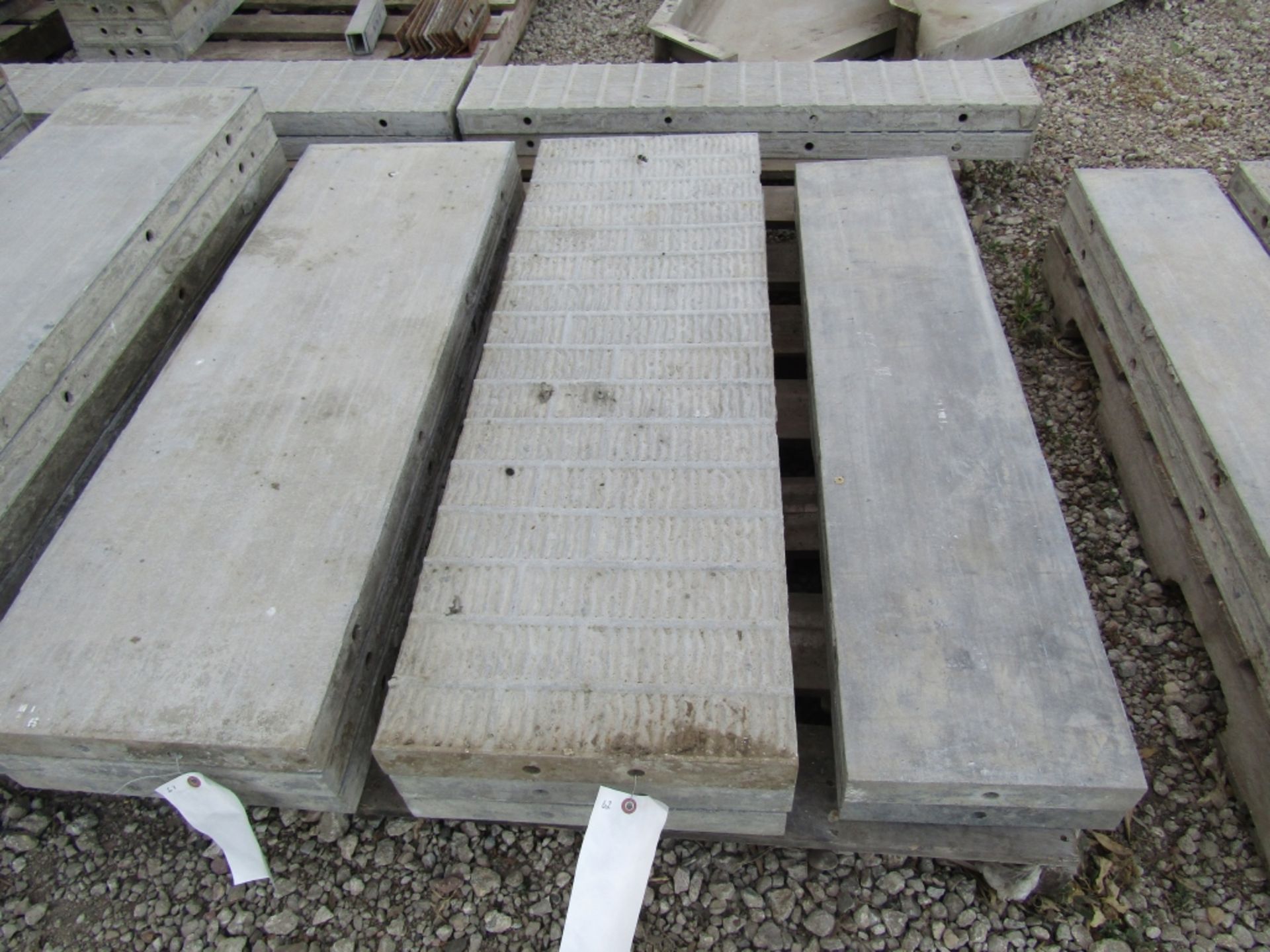 (3) 16"x4' Wall-Tie Aluminum Concrete Forms Vertibrick 6-12 Hole Pattern