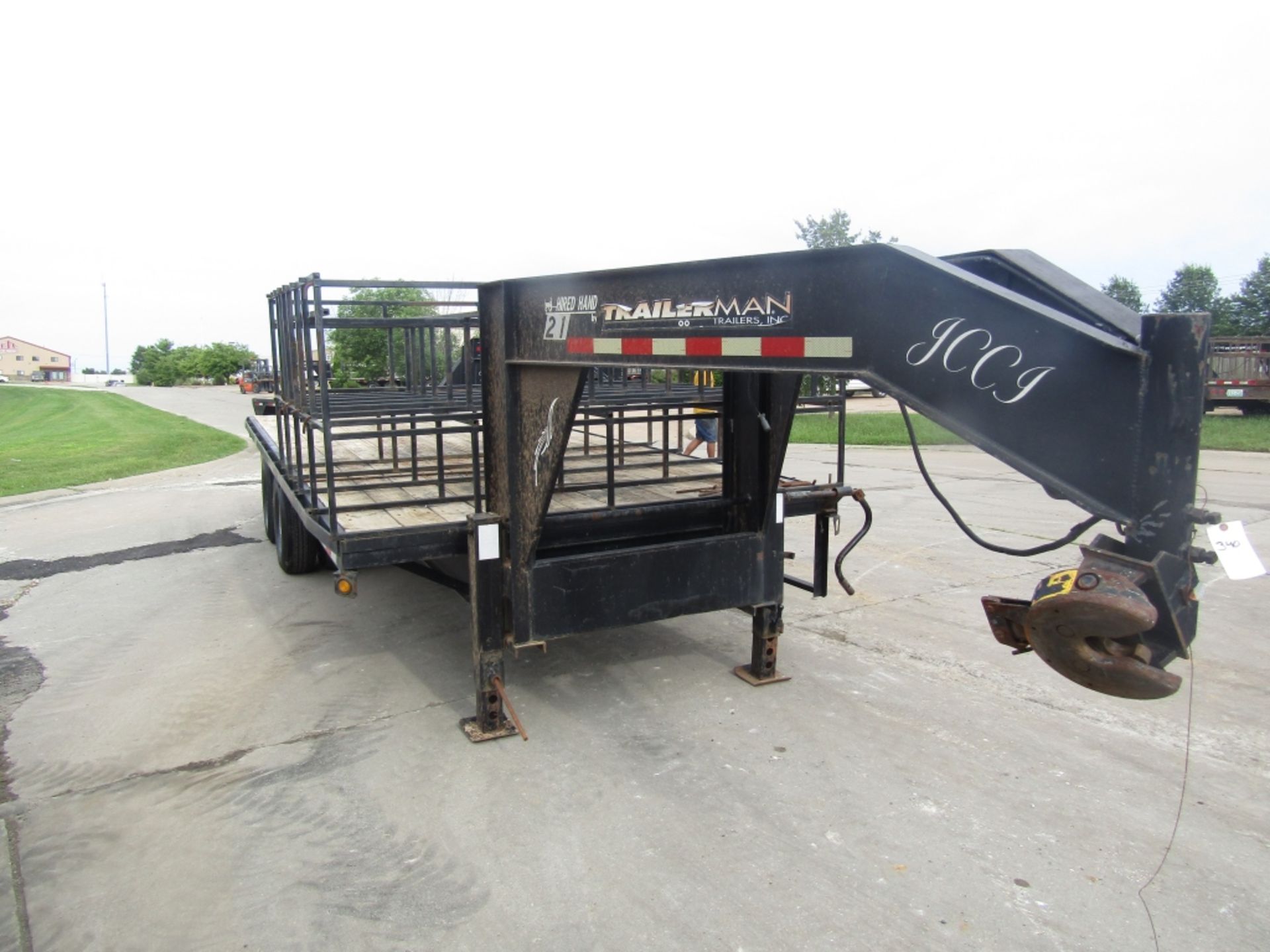 2005 Trailer Man Gooseneck Form Trailer, VIN# 5L3EY20235L001321, Wood Deck, Dual Axle, 20000# - Image 2 of 7