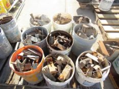 (8) Buckets of Approx (280) Stiff Back Brackets