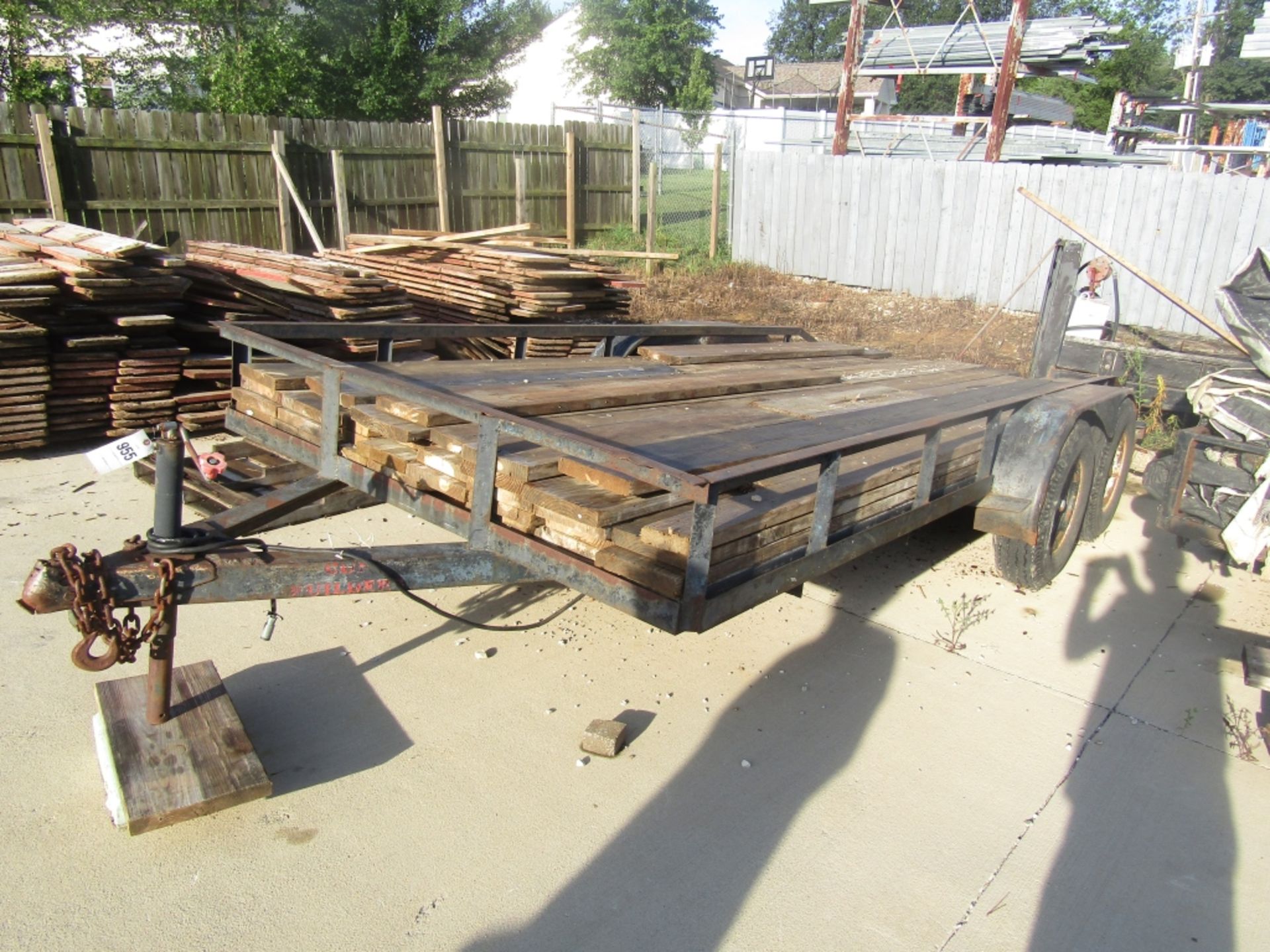 1990 Homemade Dual Axle Trailer, VIN#TD90305, 6000#