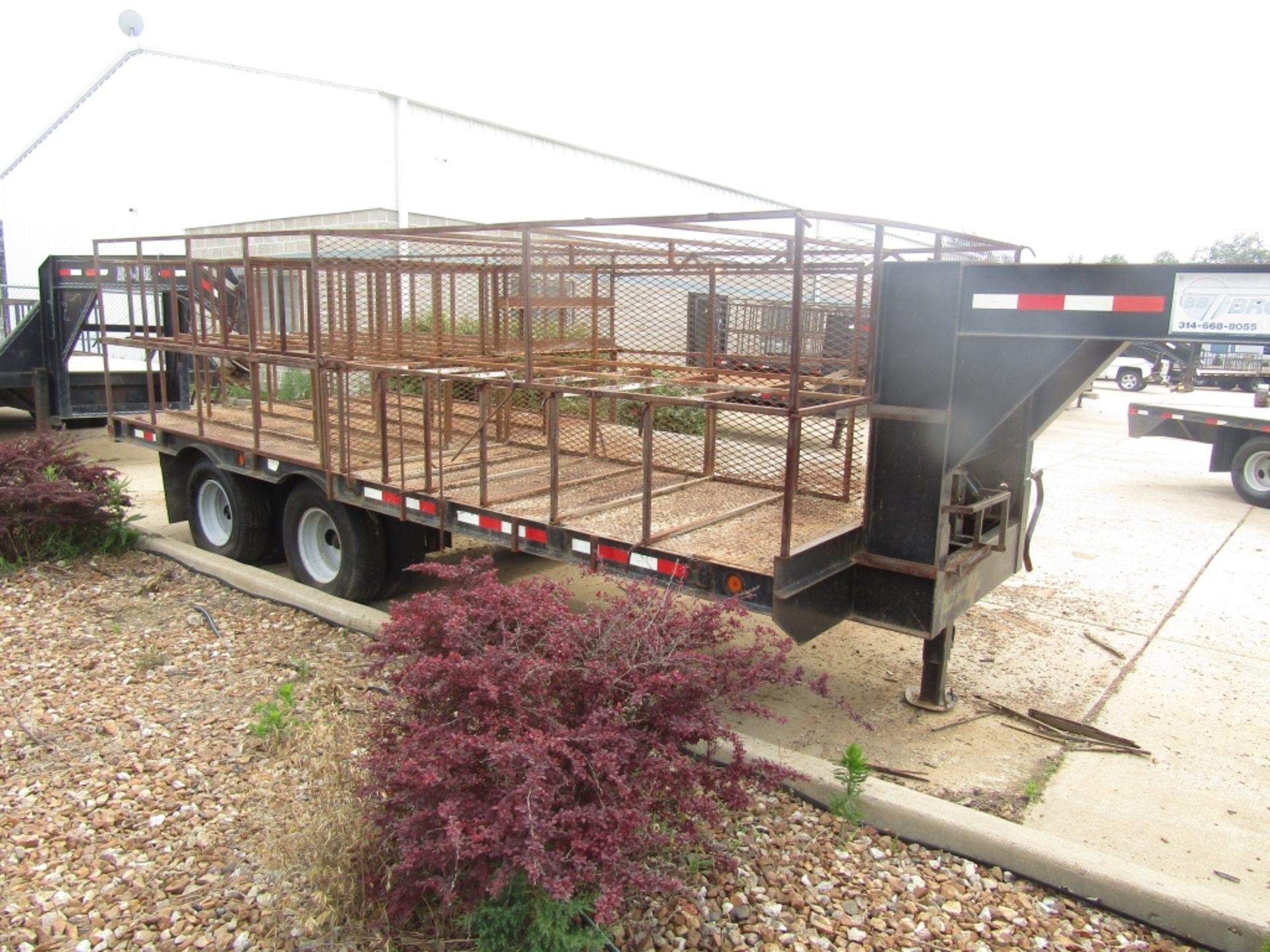 1997 Brooks Brother Gooseneck Form Trailer, VIN# 1BGS1921VM274112, Metal Deck, Dual Axle, 20000# - Image 2 of 6