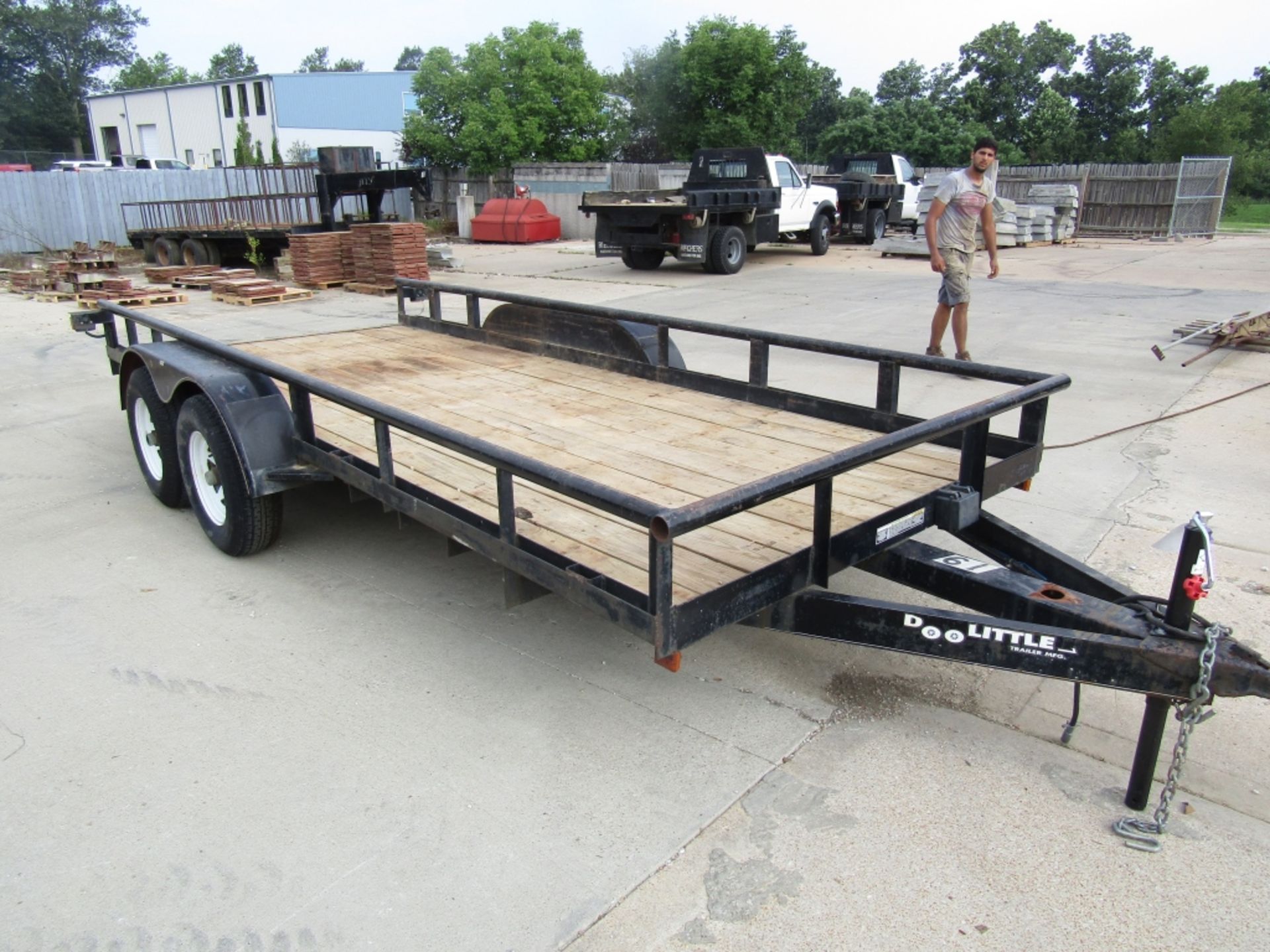 2005 Doolittle 6'5" x16' Trailer Flatbed Trailer Model #Utility, Vin# 1DGRS16225M062392, GVWR 9800# - Image 2 of 8