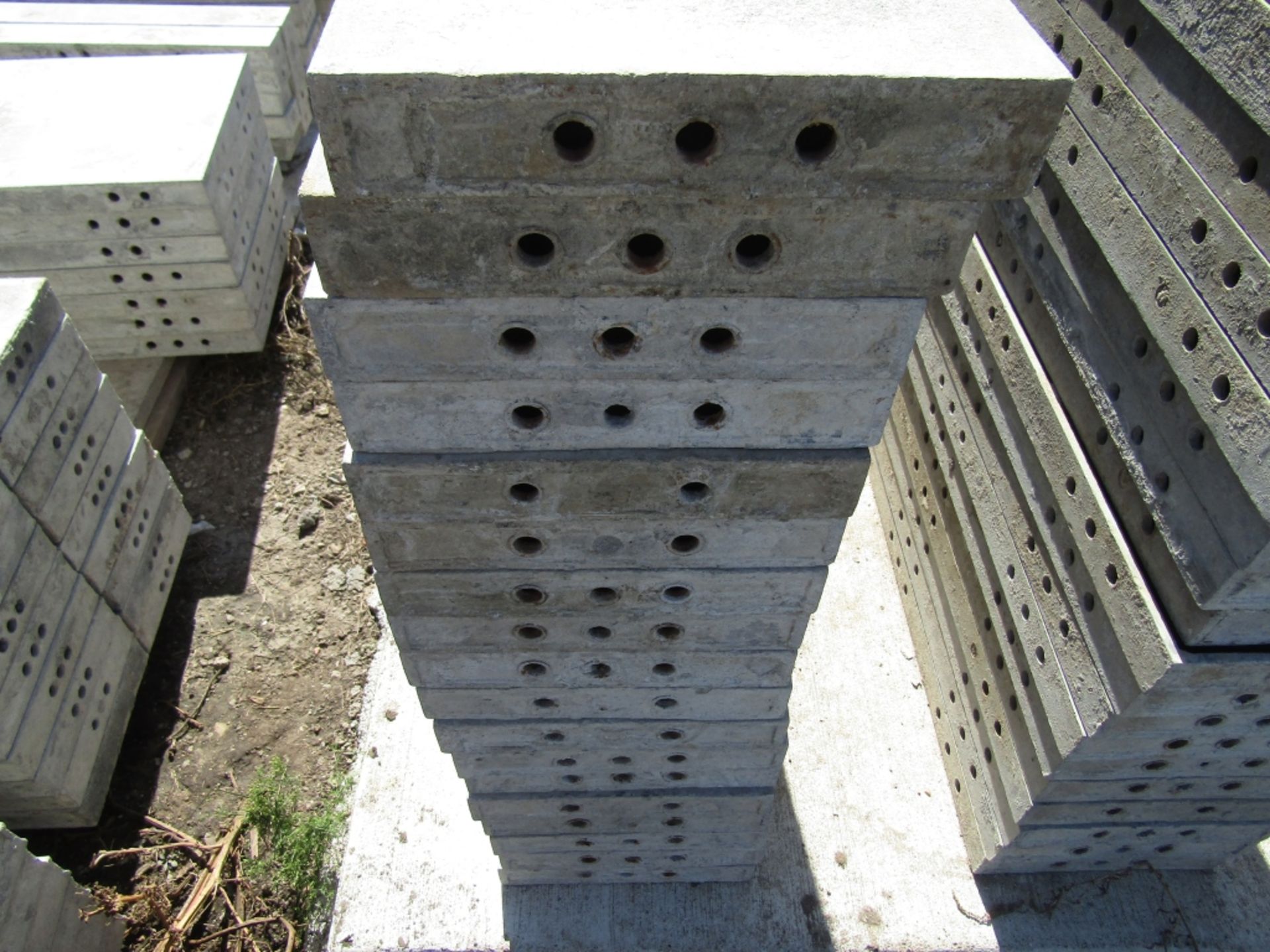 (49) 36" x 1' Cap Wall Ties Concrete Forms, Smooth, 6-12 Hole Pattern, Triple Punch, Located near - Image 3 of 5