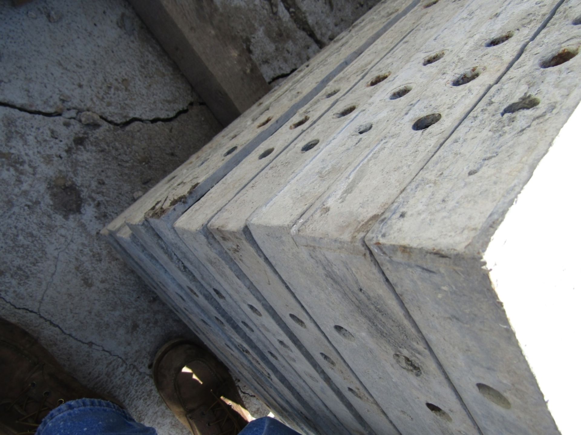 (10) 24" x 4' Wall Ties Concrete Forms, Smooth, 6-12 Hole Pattern, Triple Punch, Located near - Image 3 of 4