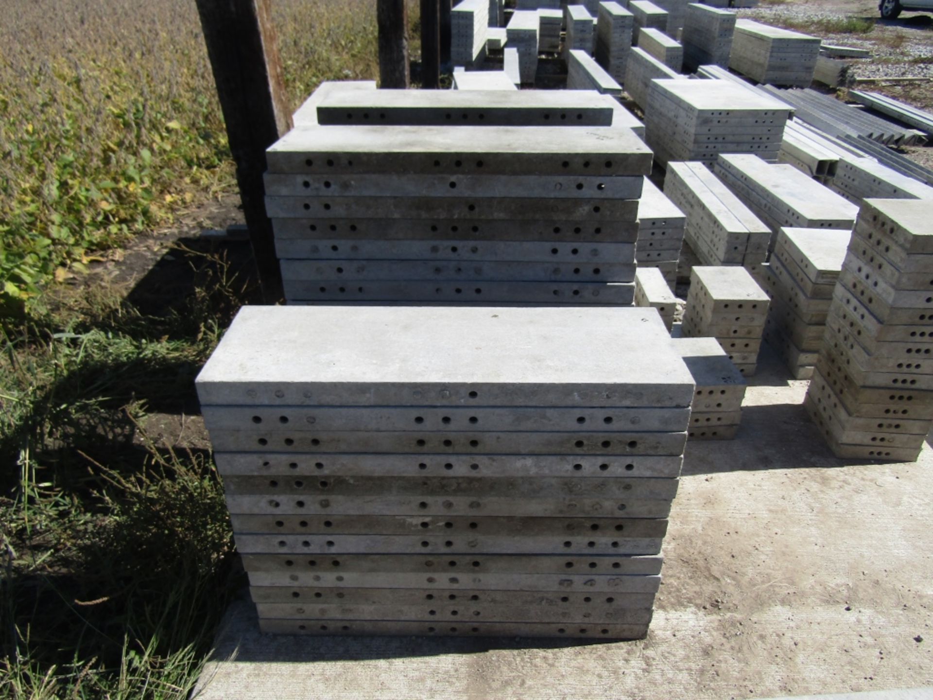 (49) 36" x 1' Cap Wall Ties Concrete Forms, Smooth, 6-12 Hole Pattern, Triple Punch, Located near - Image 2 of 5