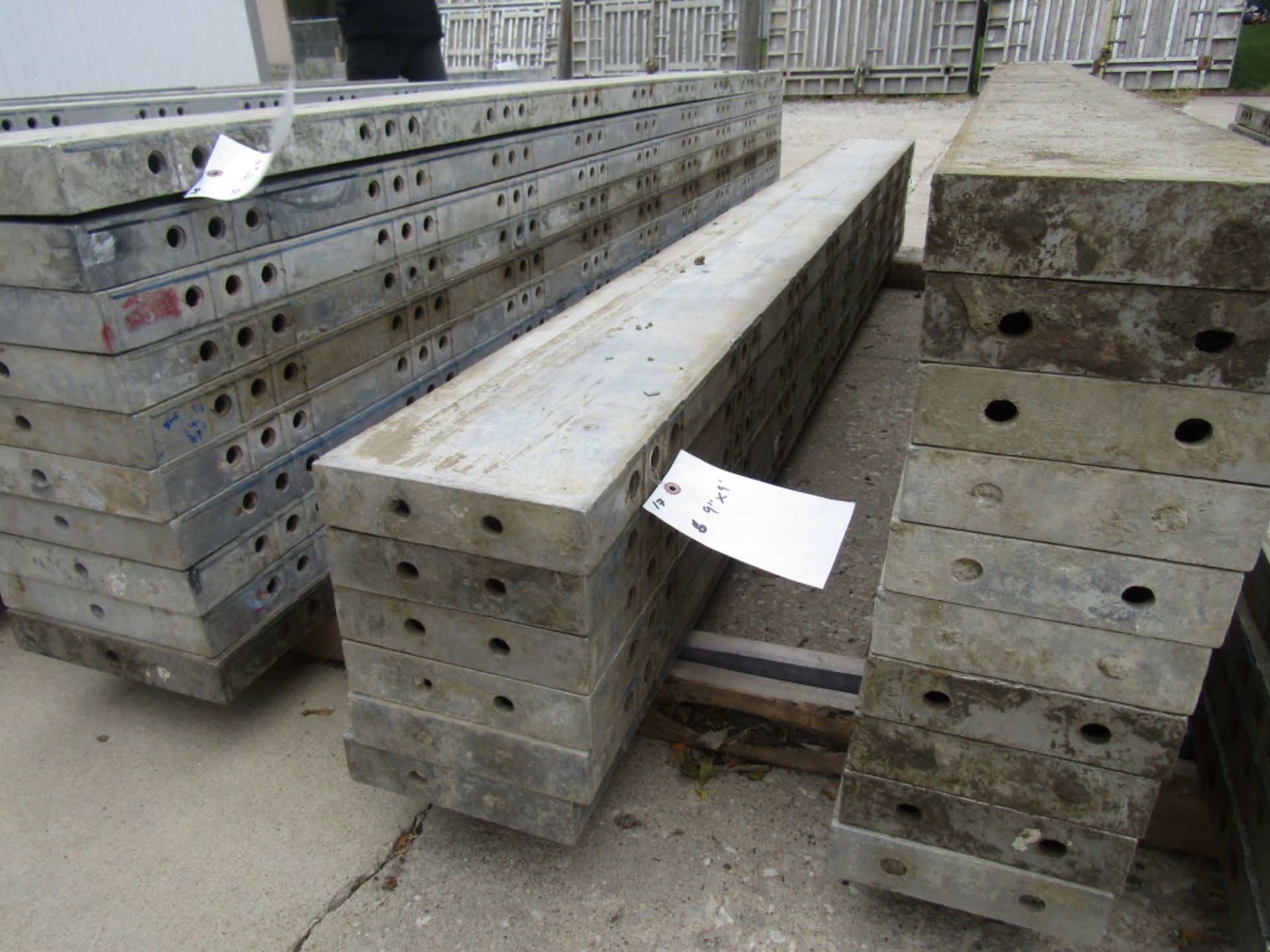 (6) 9" x 9' Western Elite Concrete Forms, Smooth 6-12 Hole Pattern Triple Punch/ Gasket, Located
