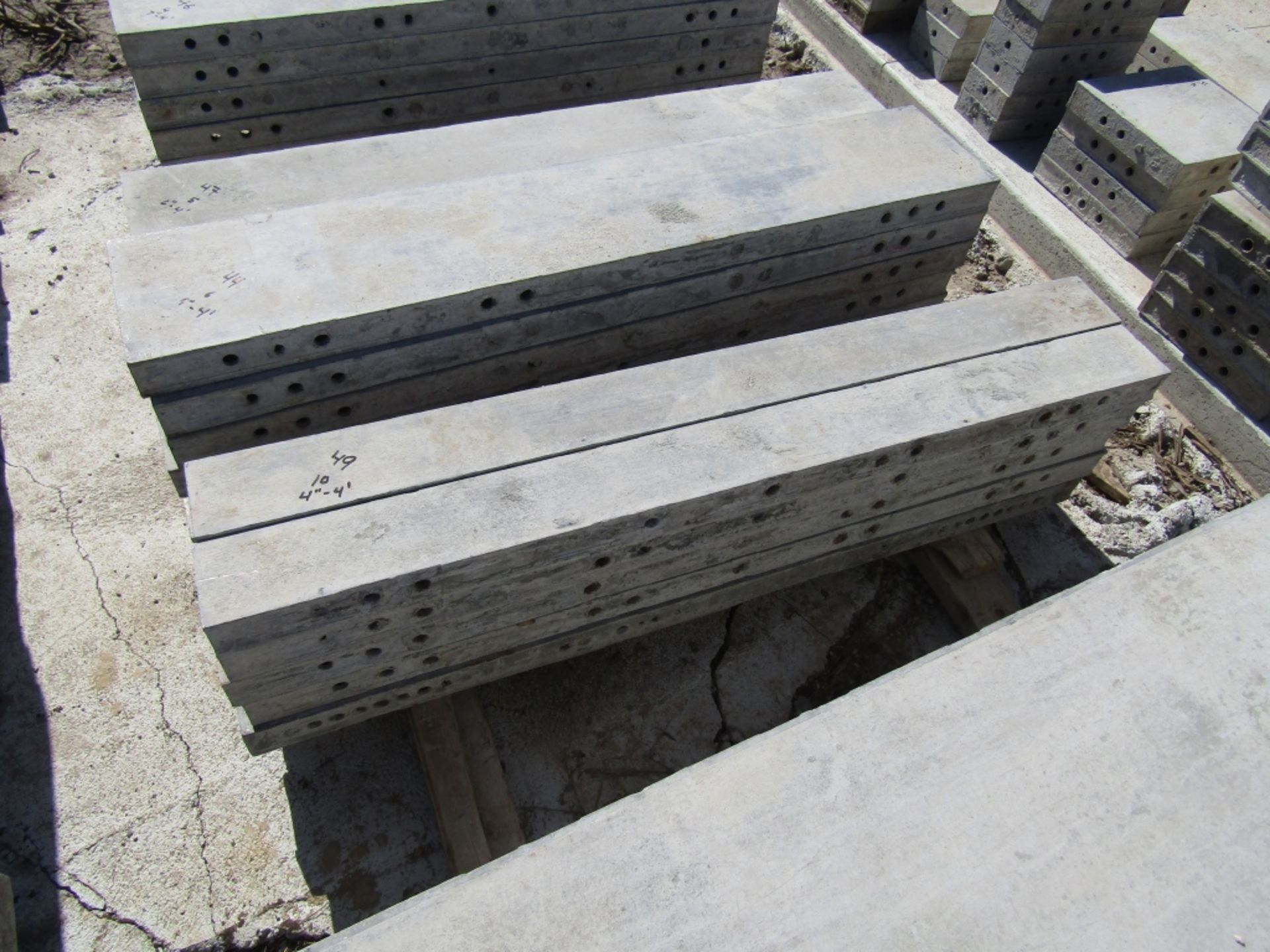 (10) 4" x 4' Wall Ties Concrete Forms, Smooth, 6-12 Hole Pattern, Triple Punch, Located near - Image 2 of 3