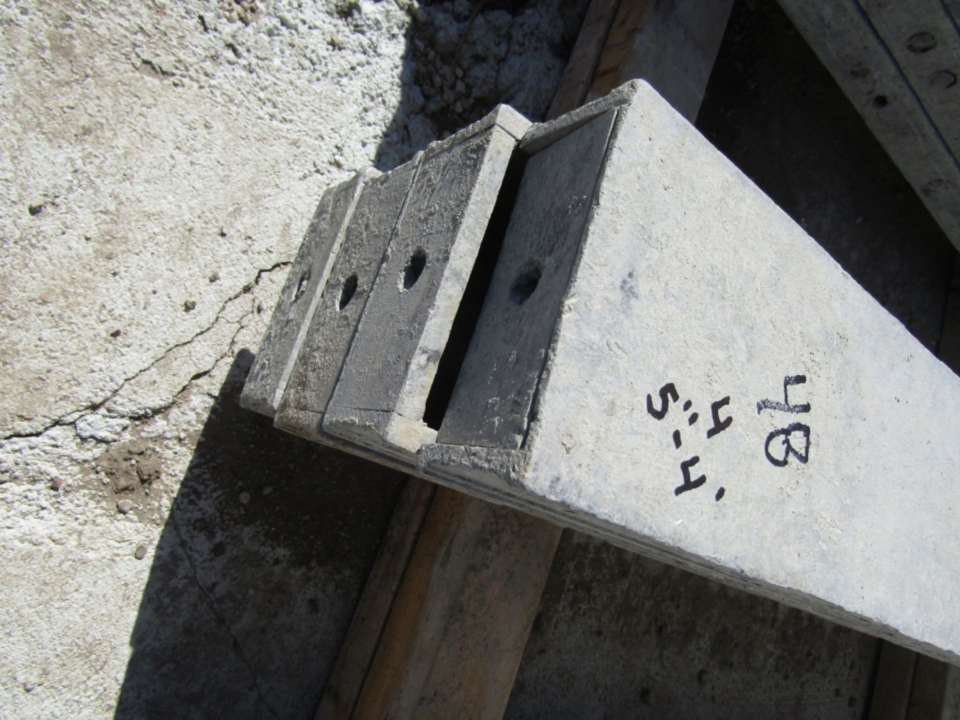 (4) 5" x 4' Wall Ties Concrete Forms, Smooth, 6-12 Hole Pattern, Triple Punch, Located near Lincoln, - Image 2 of 2