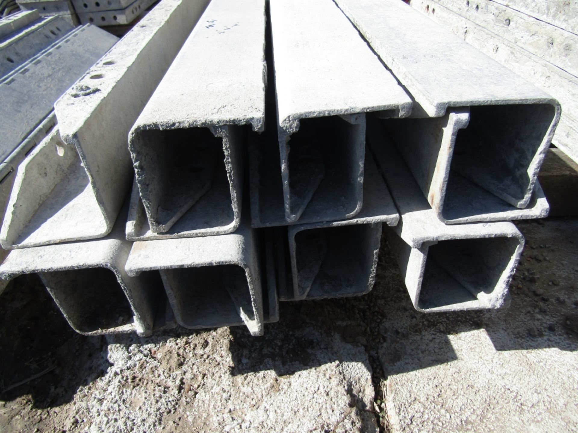 (15) 4" x 4" x 4' Wall Ties Concrete Forms, Smooth, 6-12 Hole Pattern, Triple Punch, Located near - Image 2 of 3