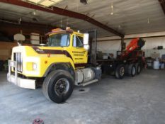 1992 Mack Boom Truck, Bad Transmission, Model RB688S, Vin # 1M2AM08C4NM001932, 392k Miles