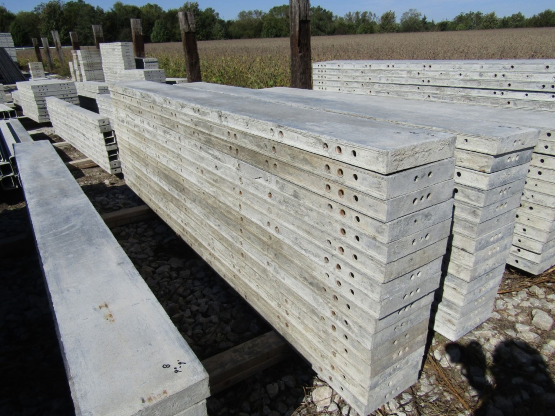 (15) 10" x 9' Wall Ties Concrete Forms, Smooth, 6-12 Hole Pattern, Triple Punch, Located near