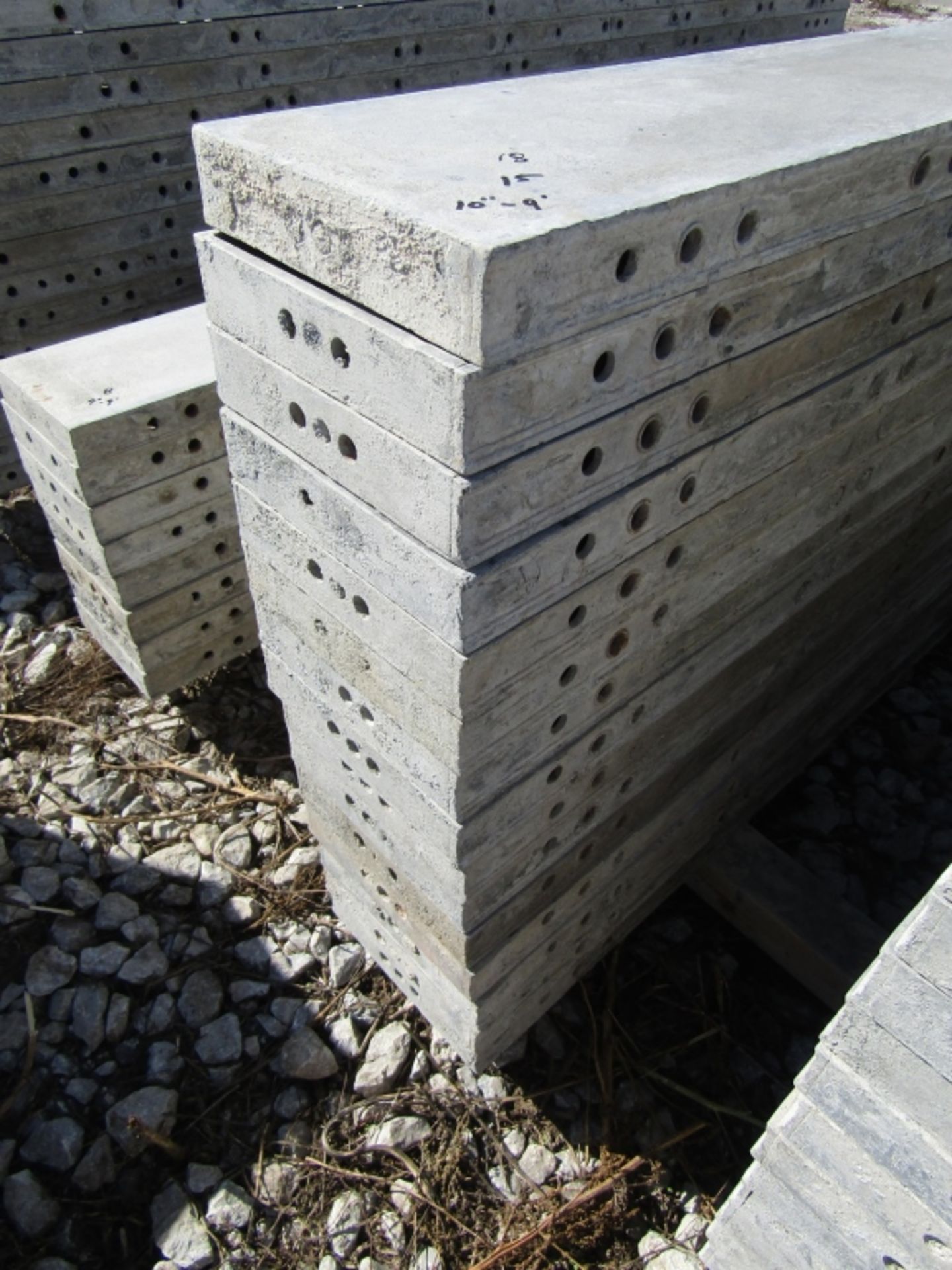 (15) 10" x 9' Wall Ties Concrete Forms, Smooth, 6-12 Hole Pattern, Triple Punch, Located near - Image 4 of 4