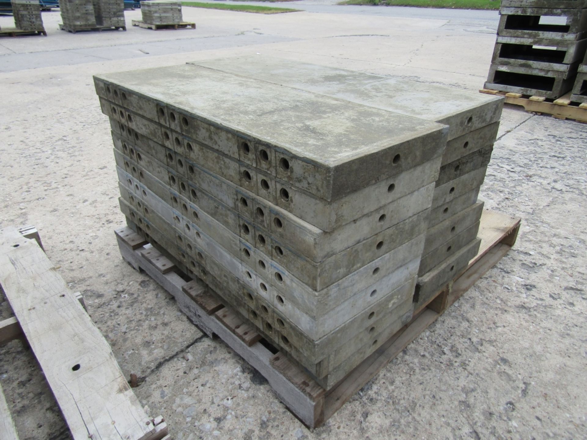 (18) 12" x 3' Western Elite Concrete Forms, Smooth 6-12 Hole Pattern Triple Punch/ Gasket, Located - Image 2 of 3