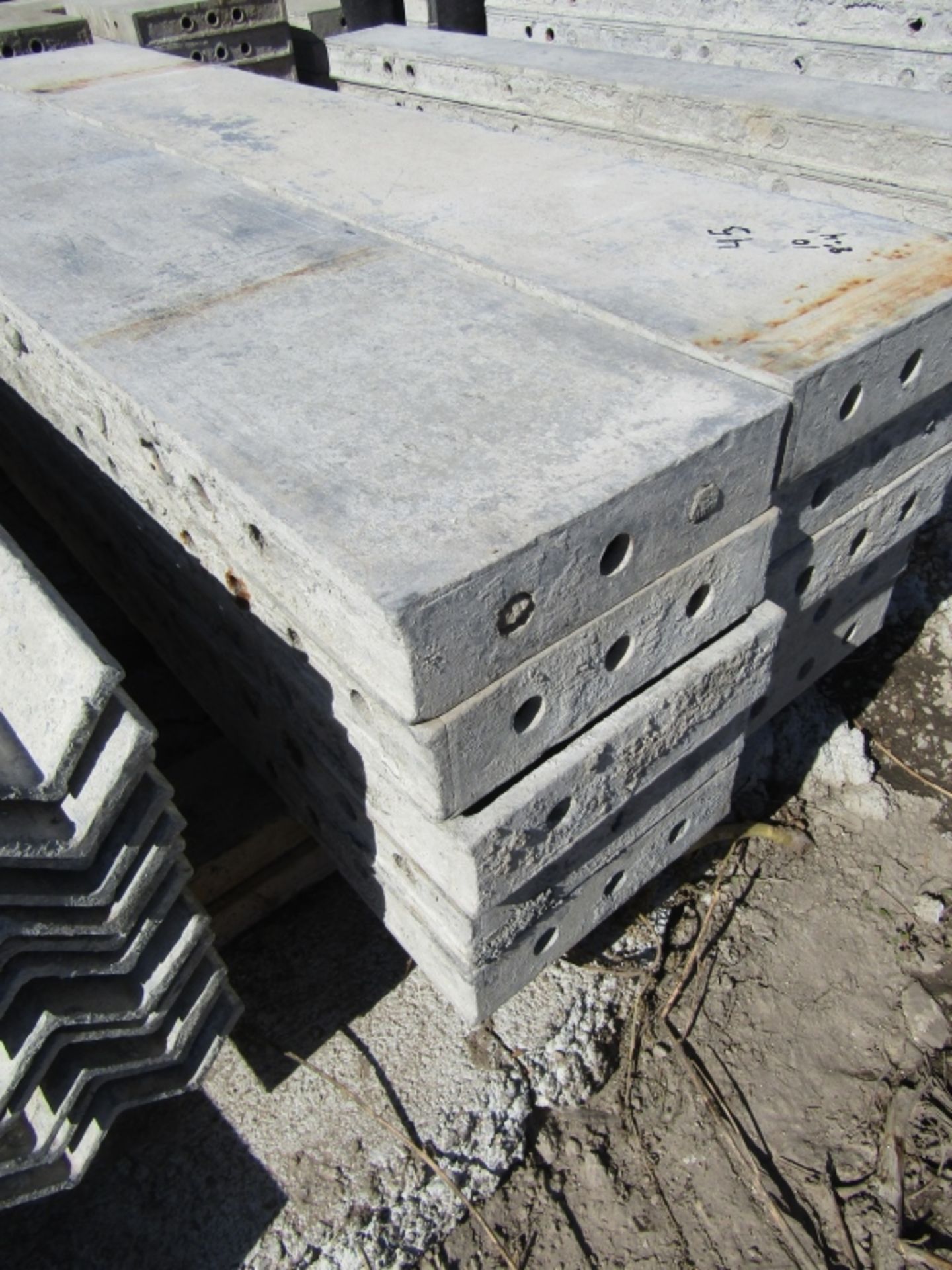 (10) 8" x 4' Wall Ties Concrete Forms, Smooth, 6-12 Hole Pattern, Triple Punch, Located near - Image 2 of 3