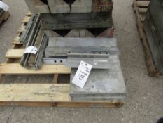 Assorted Hinges & Inside Corners, (2) 4" x 4" x 2' Hinges , (2) 12 x 14 & (1) 3" x 12" 45 Degrees