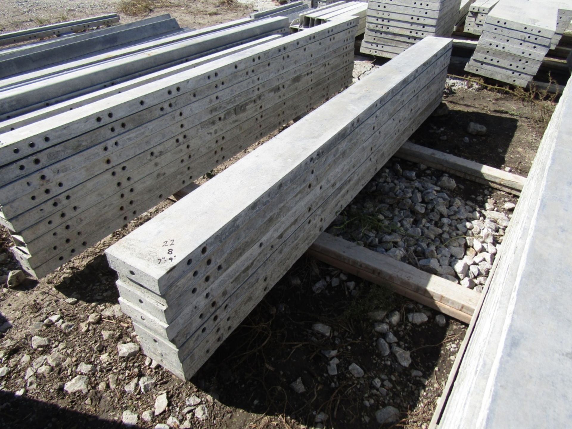 (8) 7" x 9' Wall Ties Concrete Forms, Smooth, 6-12 Hole Pattern, Triple Punch, Located near Lincoln,
