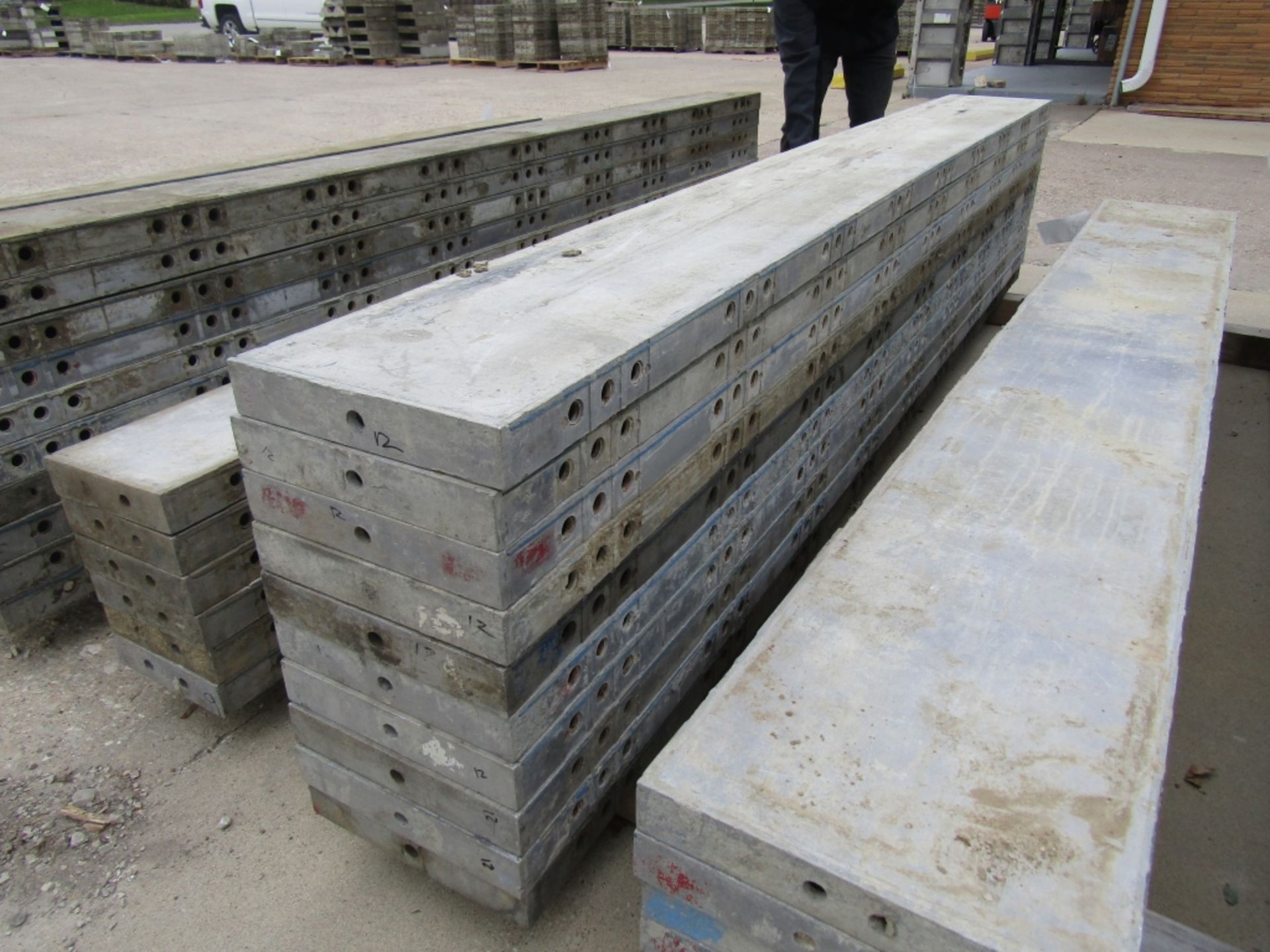 (10) 12" x 9' Western Elite Concrete Forms, Smooth 6-12 Hole Pattern Triple Punch/ Gasket, Located - Image 2 of 2