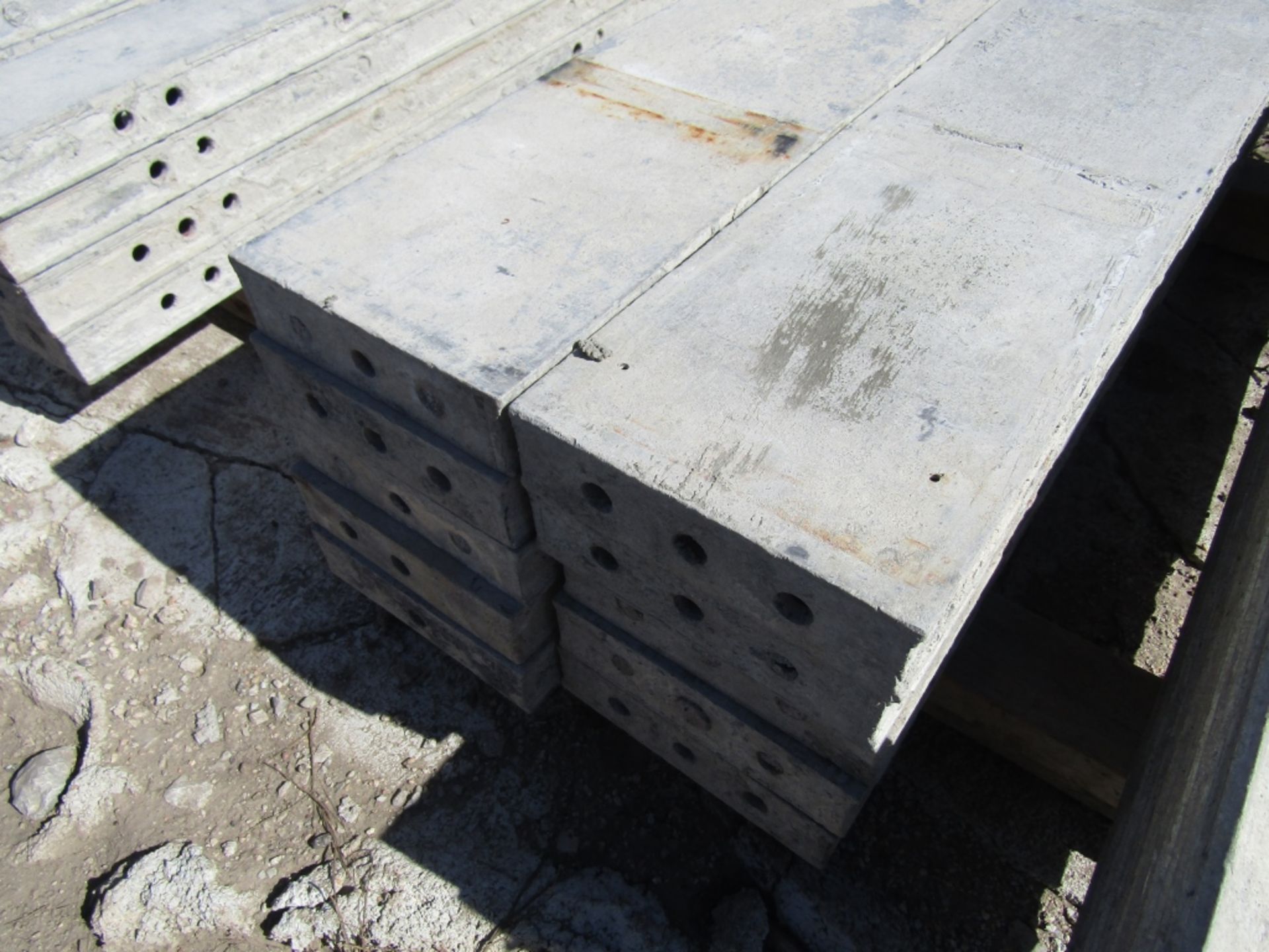 (10) 8" x 4' Wall Ties Concrete Forms, Smooth, 6-12 Hole Pattern, Triple Punch, Located near - Image 3 of 3