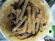 Bucket of (100) Long Pins, Located in Mt. Pleasant, IA