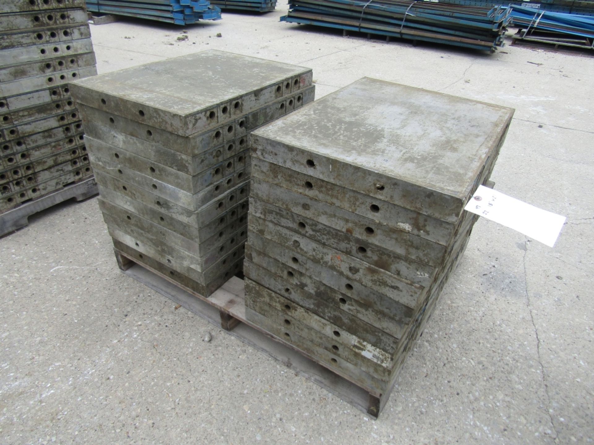 (22) 18" x 2' Western Elite Concrete Forms, Smooth 6-12 Hole Pattern Triple Punch/ Gasket, Located