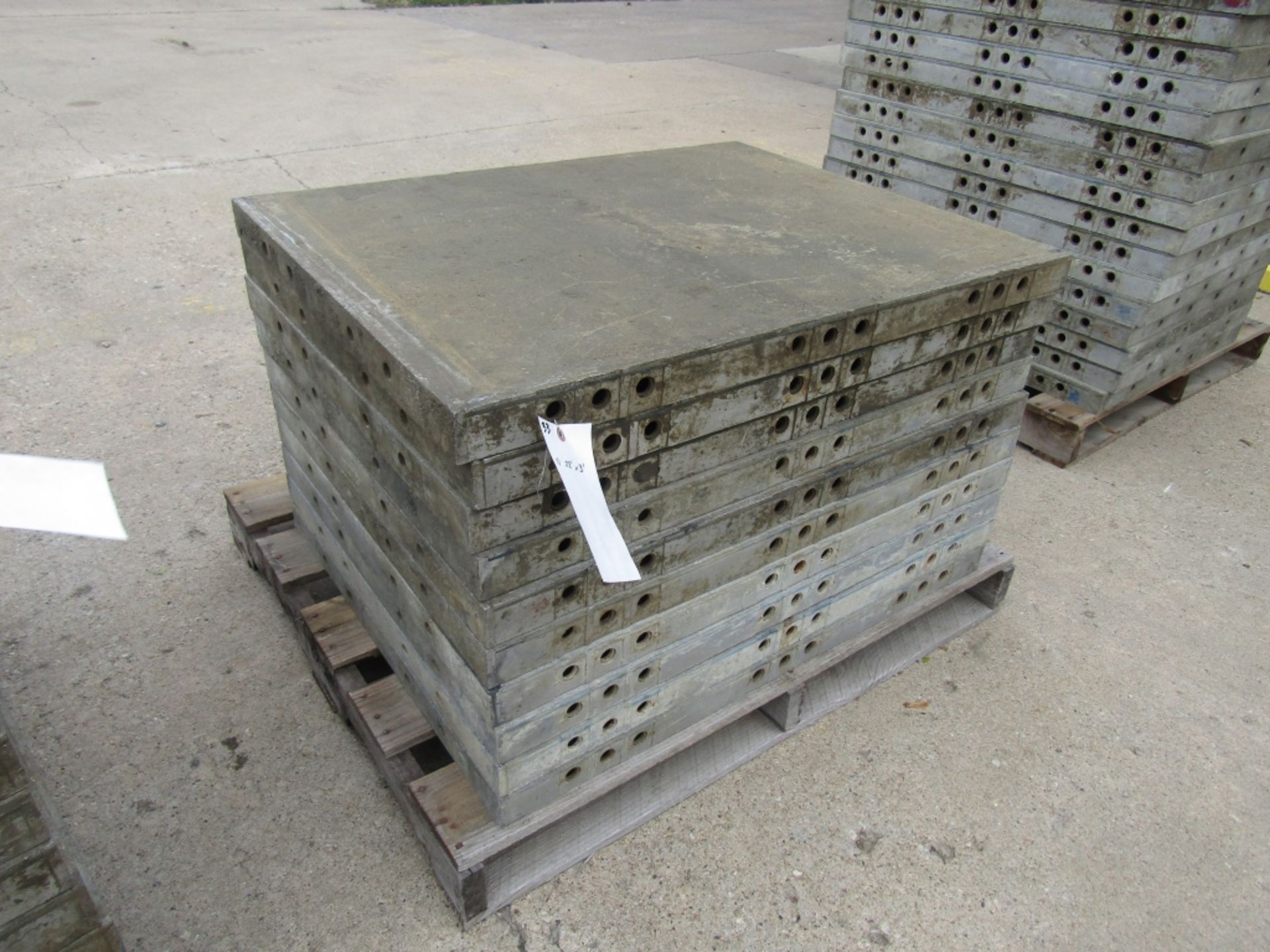 (10) 28" x 3' Western Elite Concrete Forms, Smooth 6-12 Hole Pattern Triple Punch/ Gasket, Located