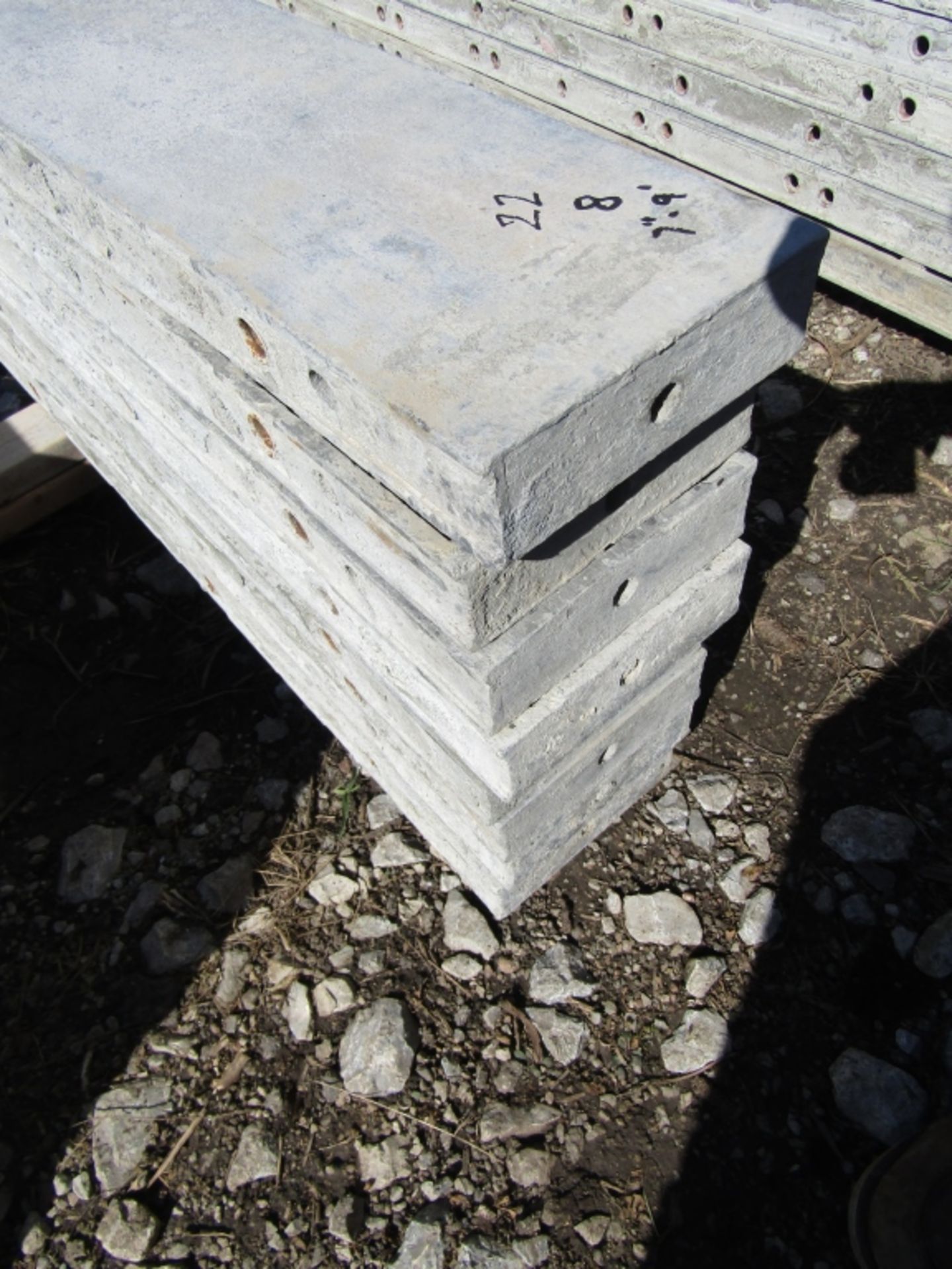 (8) 7" x 9' Wall Ties Concrete Forms, Smooth, 6-12 Hole Pattern, Triple Punch, Located near Lincoln, - Image 4 of 4