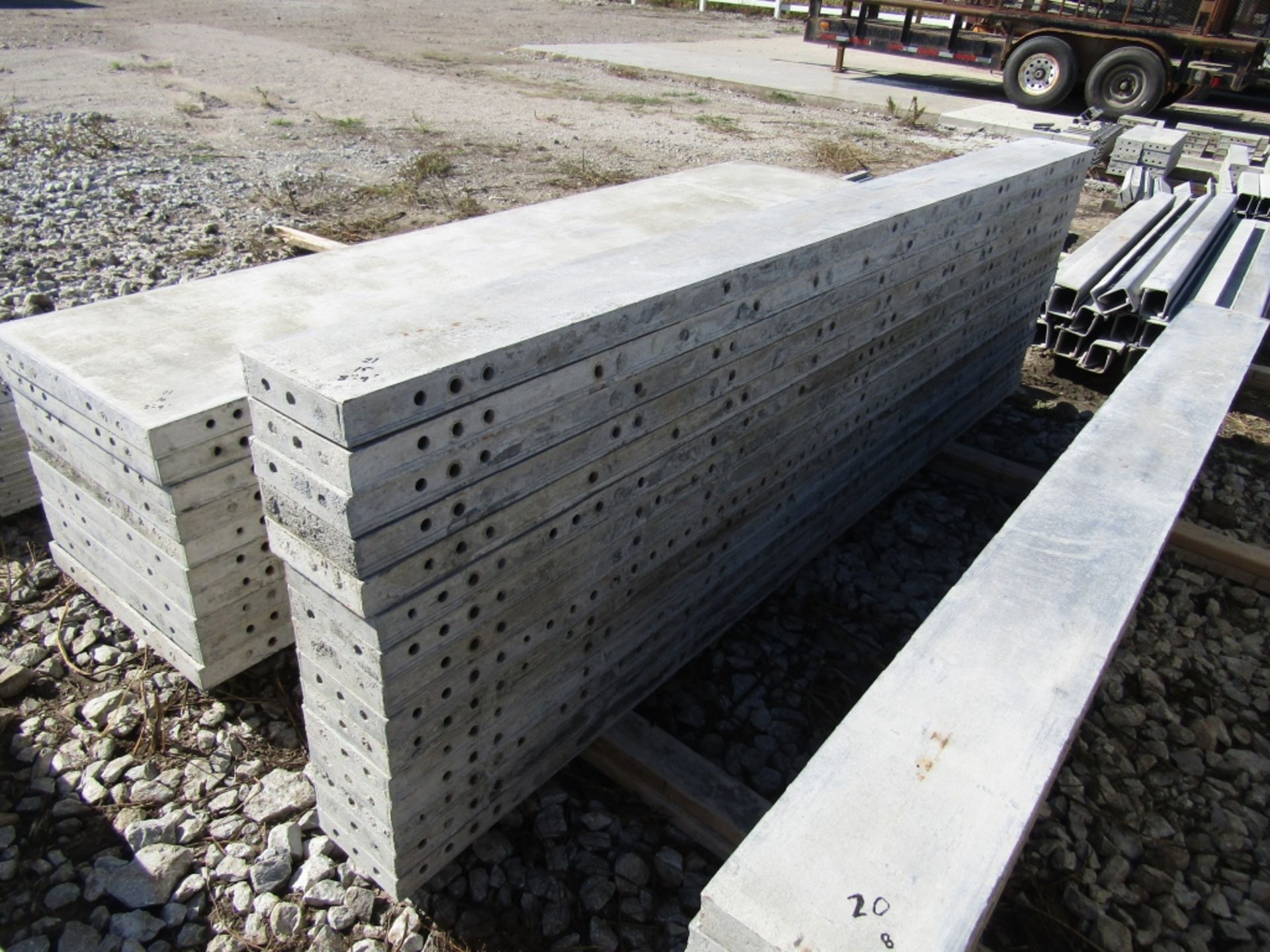 (15) 8" x 9' Wall Ties Concrete Forms, Smooth, 6-12 Hole Pattern, Triple Punch, Located near