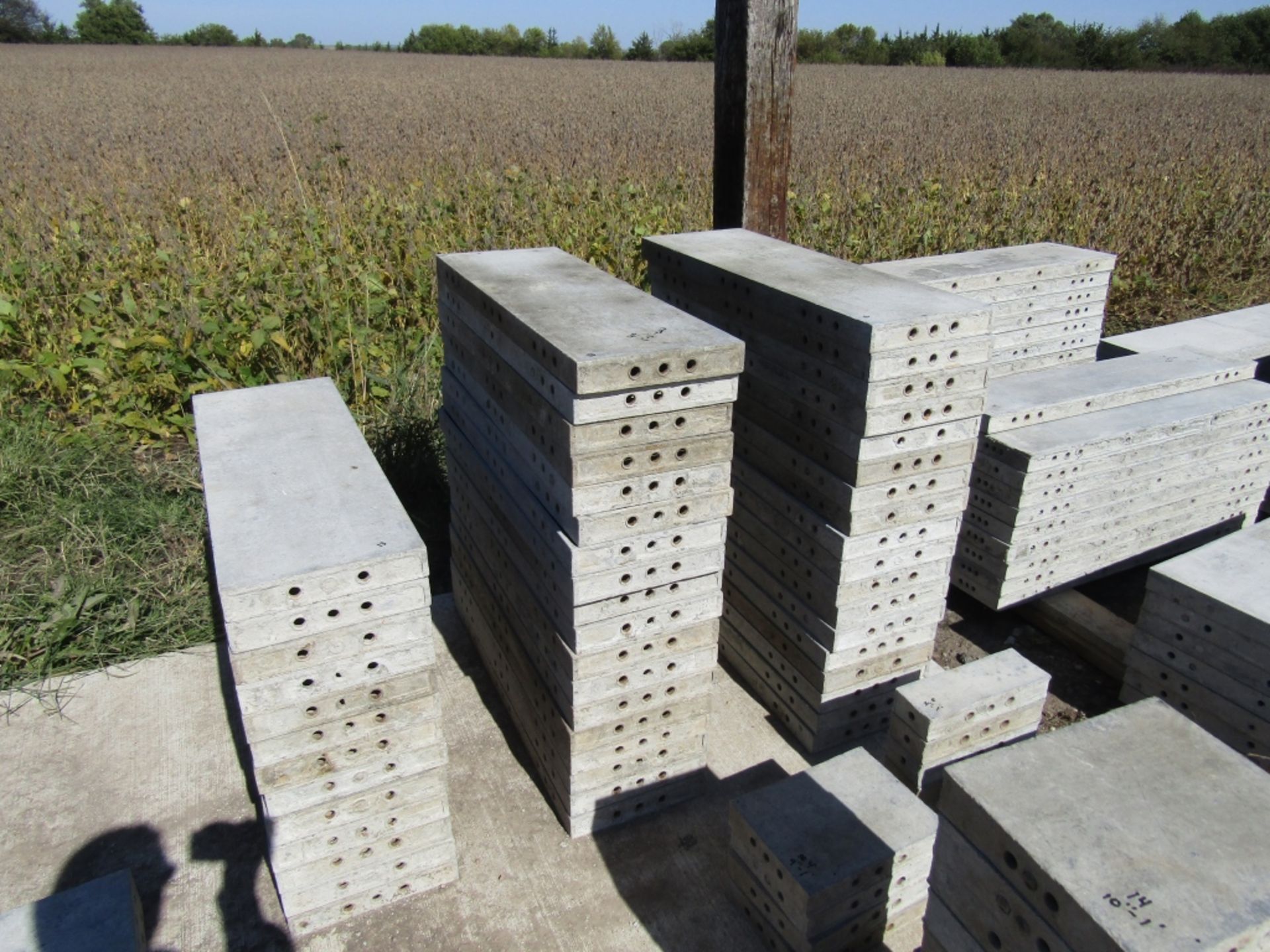 (49) 36" x 1' Cap Wall Ties Concrete Forms, Smooth, 6-12 Hole Pattern, Triple Punch, Located near