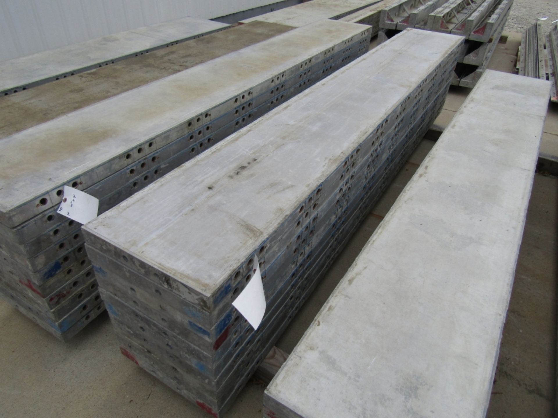 (10) 16" x 9' Western Elite Concrete Forms, Smooth 6-12 Hole Pattern Triple Punch/ Gasket, Located
