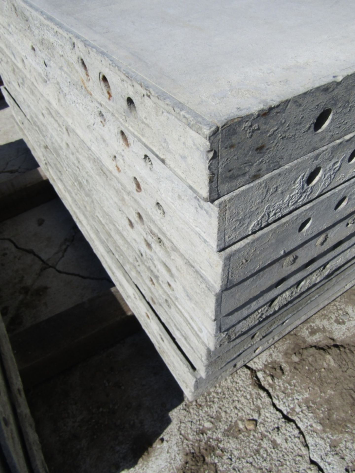 (10) 24" x 4' Wall Ties Concrete Forms, Smooth, 6-12 Hole Pattern, Triple Punch, Located near - Image 4 of 4