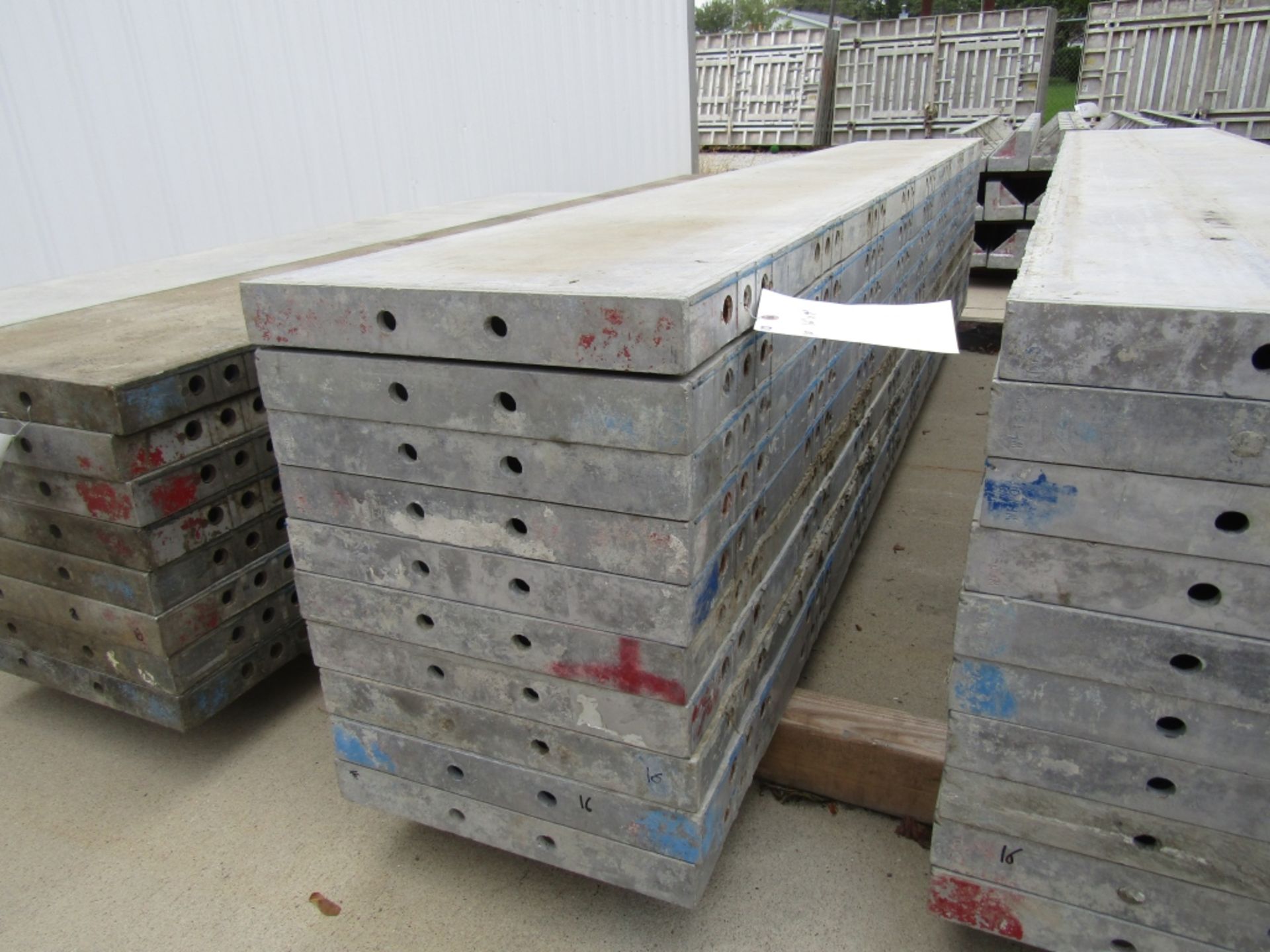 (10) 16" x 9' Western Elite Concrete Forms, Smooth 6-12 Hole Pattern Triple Punch/ Gasket, Located