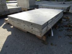 (3) 30" x 4' Durand Concrete Forms, Smooth 6-12 Hole Pattern, Attached Hardware, Located in Mt.