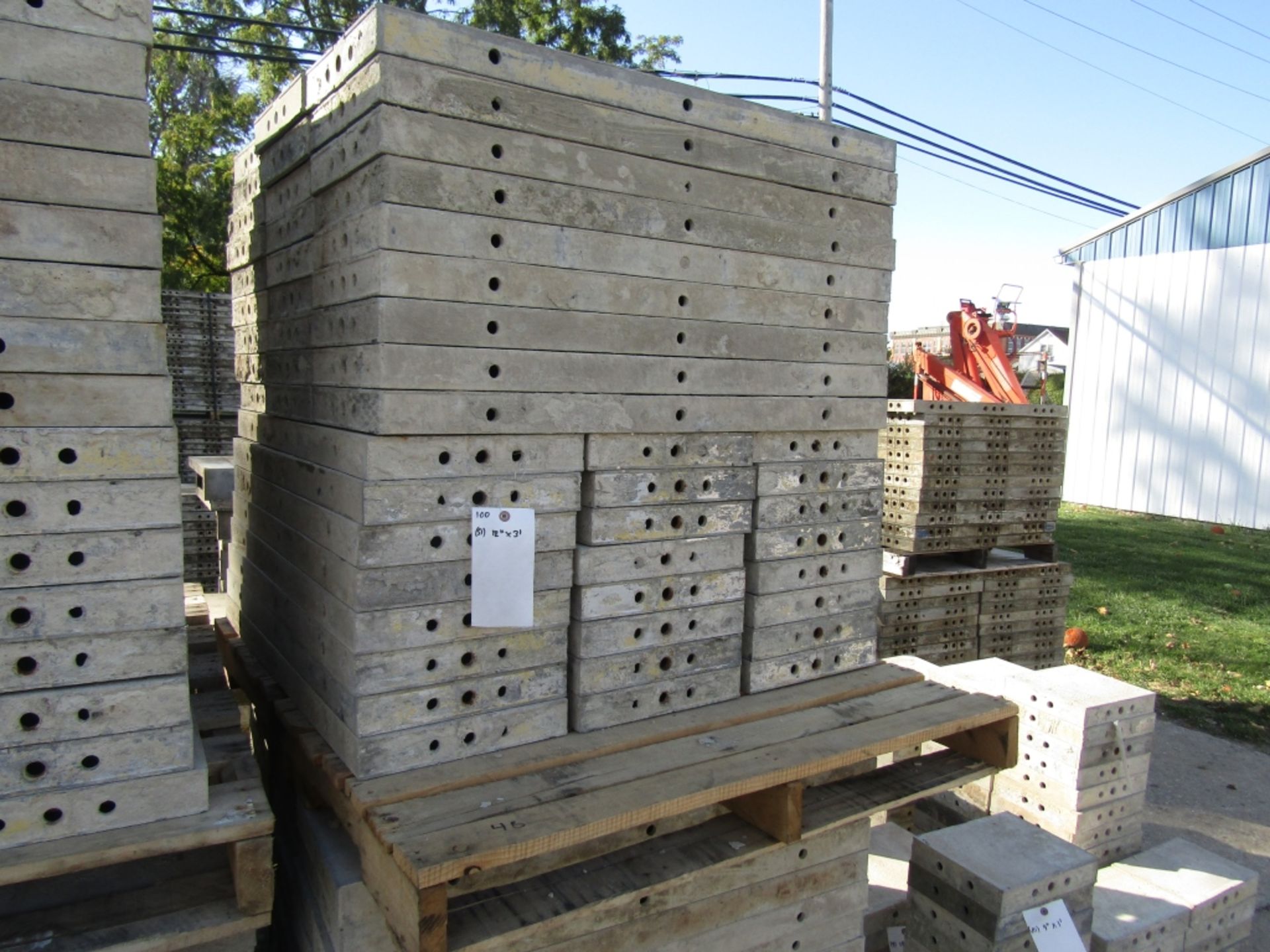 (51) 12" x 3' Durand Cap Concrete Forms, Smooth 6-12 Hole Pattern Located in Mt. Pleasant, IA - Image 3 of 4