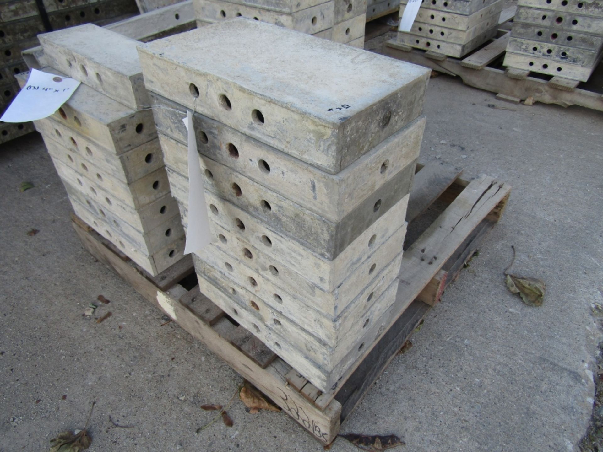 (8) 7" x 1' Durand Cap Concrete Forms, Smooth 6-12 Hole Pattern, Located in Mt. Pleasant, IA