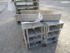 (12) 5" x 2" x 1' & 7" x 2" x 1' Hinged, Durand Cap Concrete Forms, Smooth 6-12 Hole Pattern,