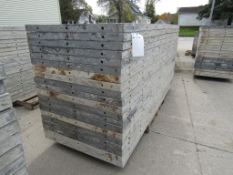 (20) 36" x 8' Durand Concrete Forms, Smooth 6-12 Hole Pattern, Attached Hardware, Located in Mt.