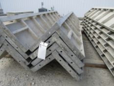 (4) 14" x 14" x 8' Durand Concrete Forms Corners, Smooth 6-12 Hole Pattern, Located in Mt. Pleasant,