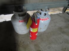 (2) LP Tanks & (1) Fire Extinguisher, Located in Mt. Pleasant, IA