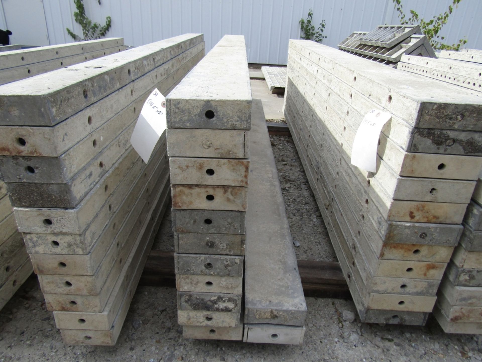 (13) 6" x 8' Durand Concrete Forms, Smooth 6-12 Hole Pattern , Located in Mt. Pleasant, IA