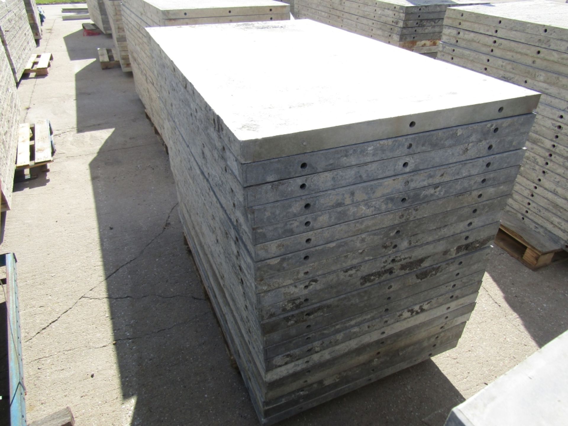 (20) 36" x 5' Durand Concrete Forms, Smooth 6-12 Hole Pattern, Attached Hardware, Located in Mt. - Image 2 of 4