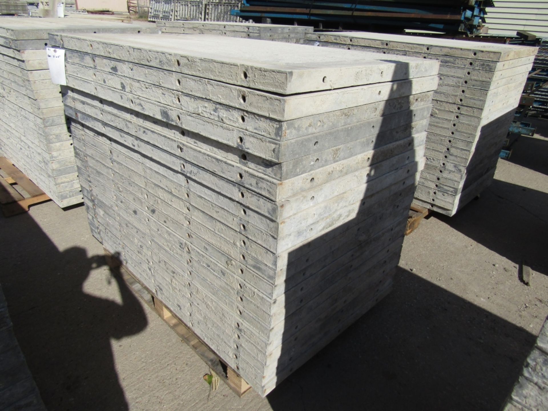 (20) 36" x 5' Durand Concrete Forms, Smooth 6-12 Hole Pattern, Attached Hardware, Located in Mt. - Image 2 of 4