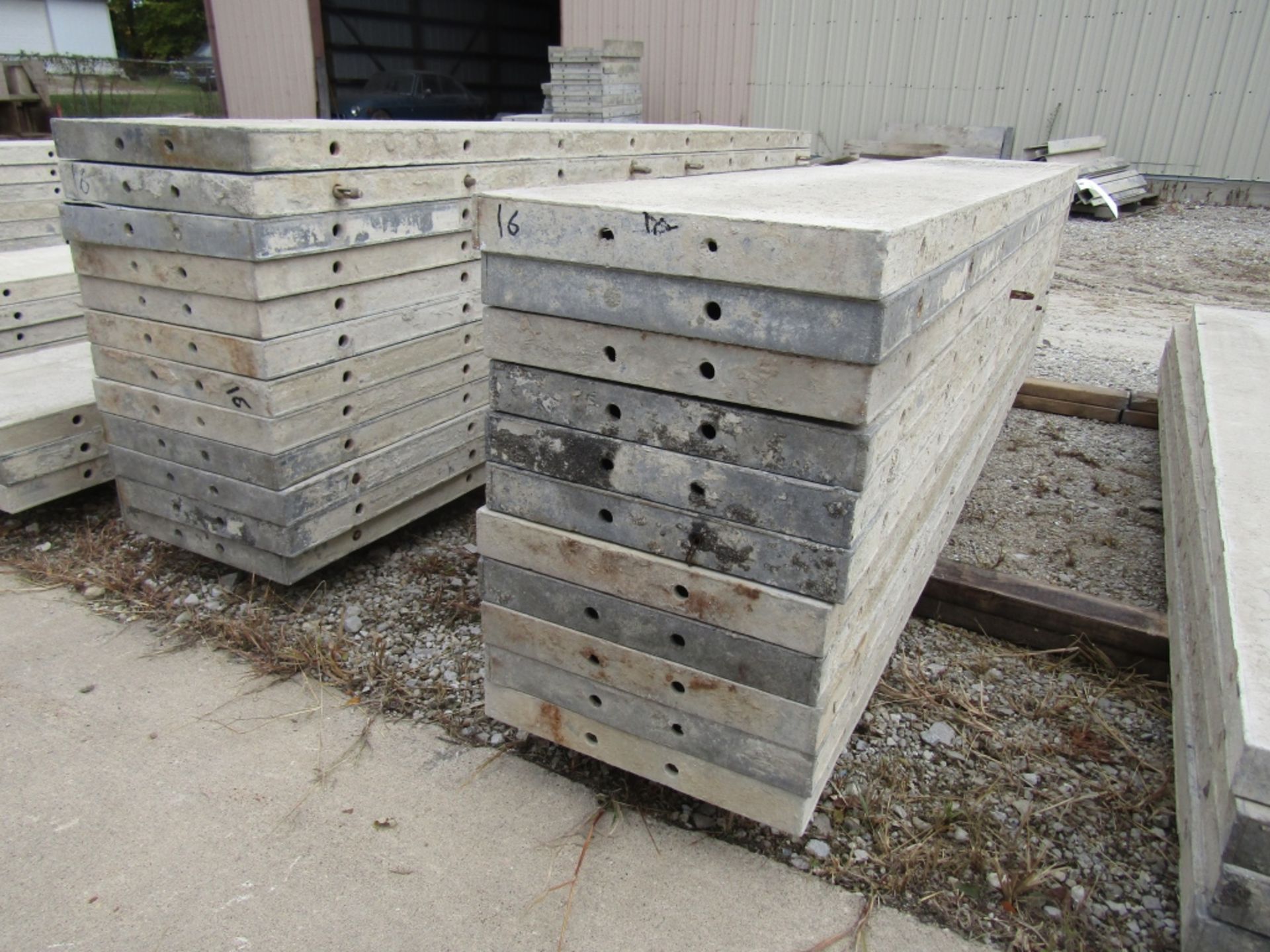 (23) 16" x 8' Durand Concrete Forms, Smooth 6-12 Hole Pattern, Attached Hardware, Located in Mt. - Image 2 of 4