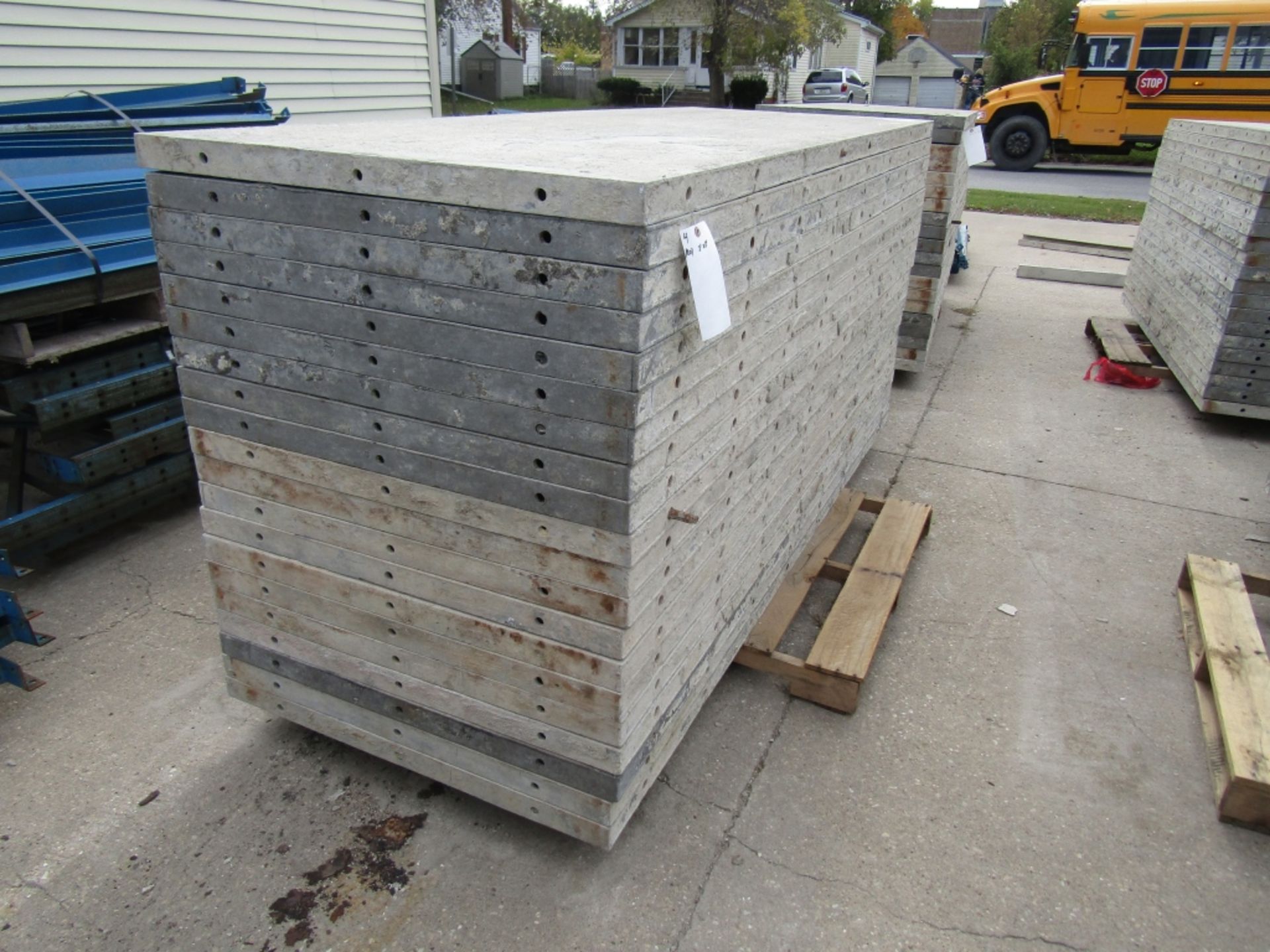 (20) 36" x 8' Durand Concrete Forms, Smooth 6-12 Hole Pattern, Attached Hardware, Located in Mt.