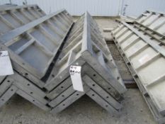 (4) 14" x 14" x 8' Durand Concrete Forms Corners, Smooth 6-12 Hole Pattern, Located in Mt. Pleasant,