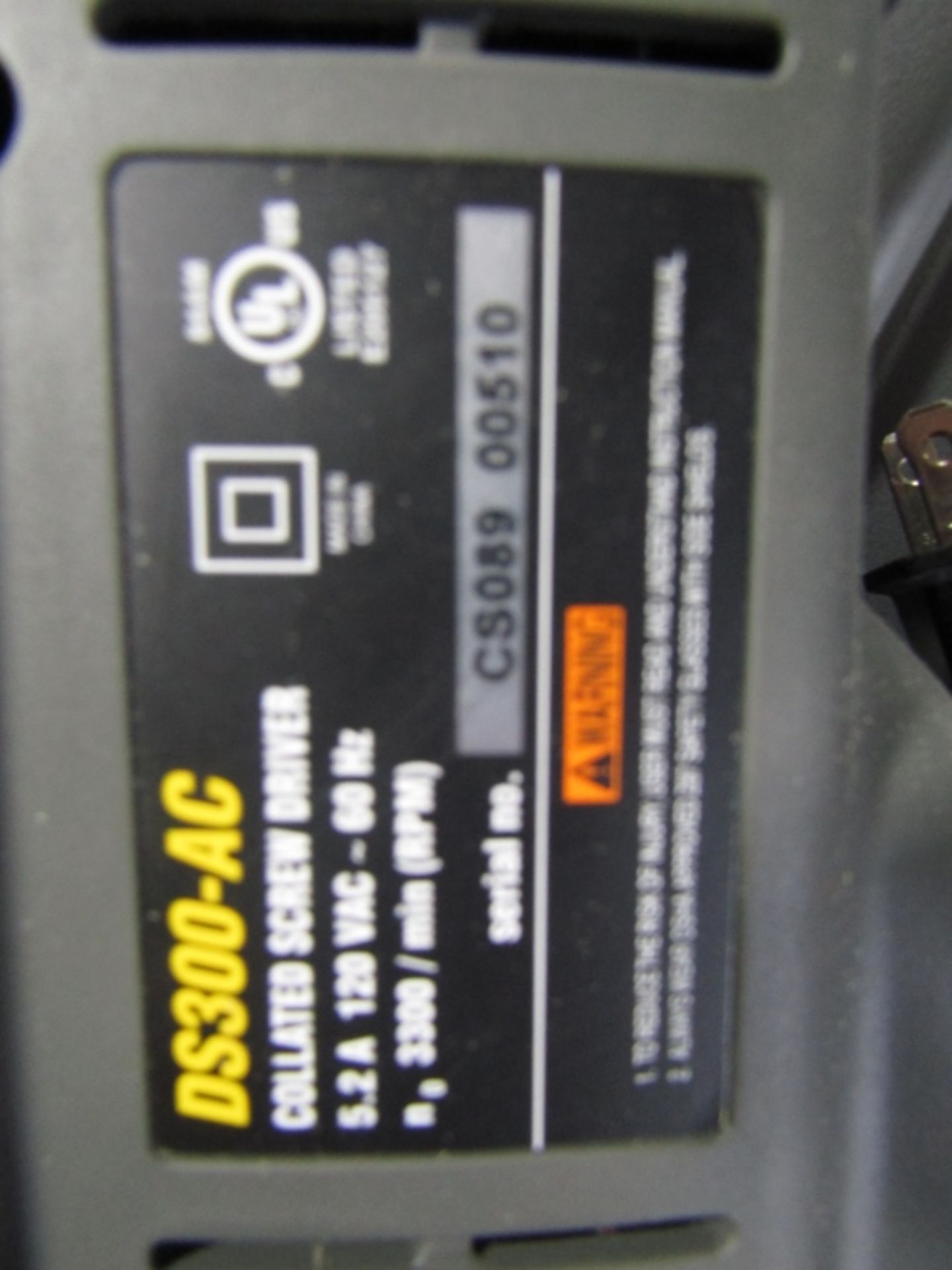 Senco DuraSpin DS300-AC, Serial # CS089-00510, Located in Mt. Pleasant, IA - Image 4 of 5