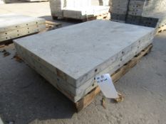 (3) 32" x 4' Durand Concrete Forms, Smooth 6-12 Hole Pattern, Attached Hardware, Located in Mt.