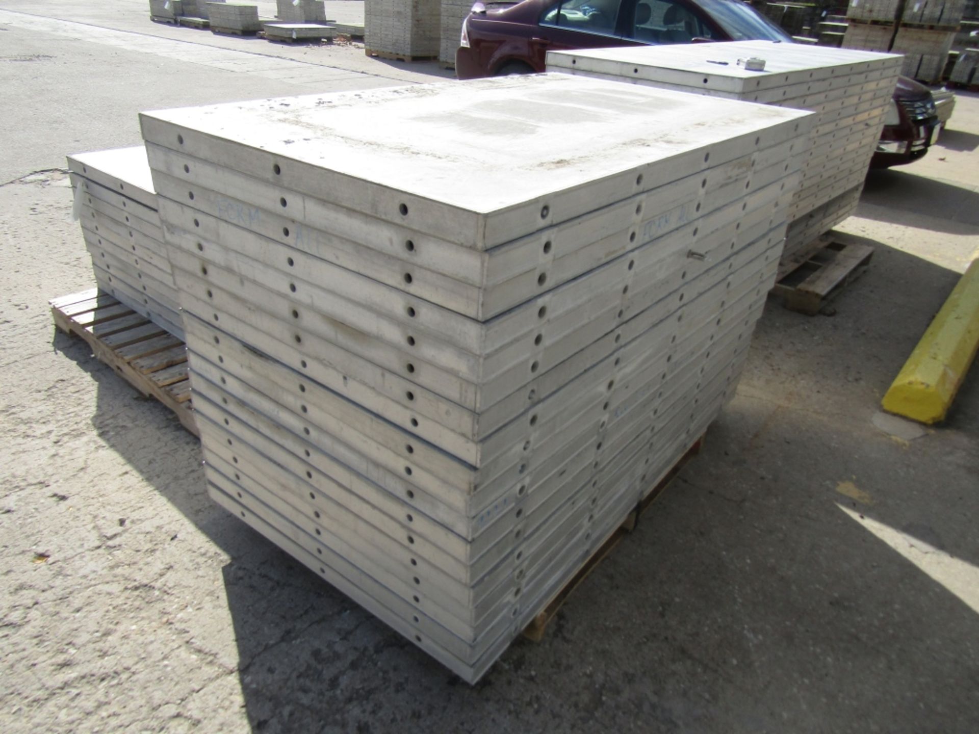 (15) 36" x 5' New Durand Concrete Forms, Smooth 6-12 Hole Pattern, Attached Hardware, Located in Mt. - Image 4 of 4