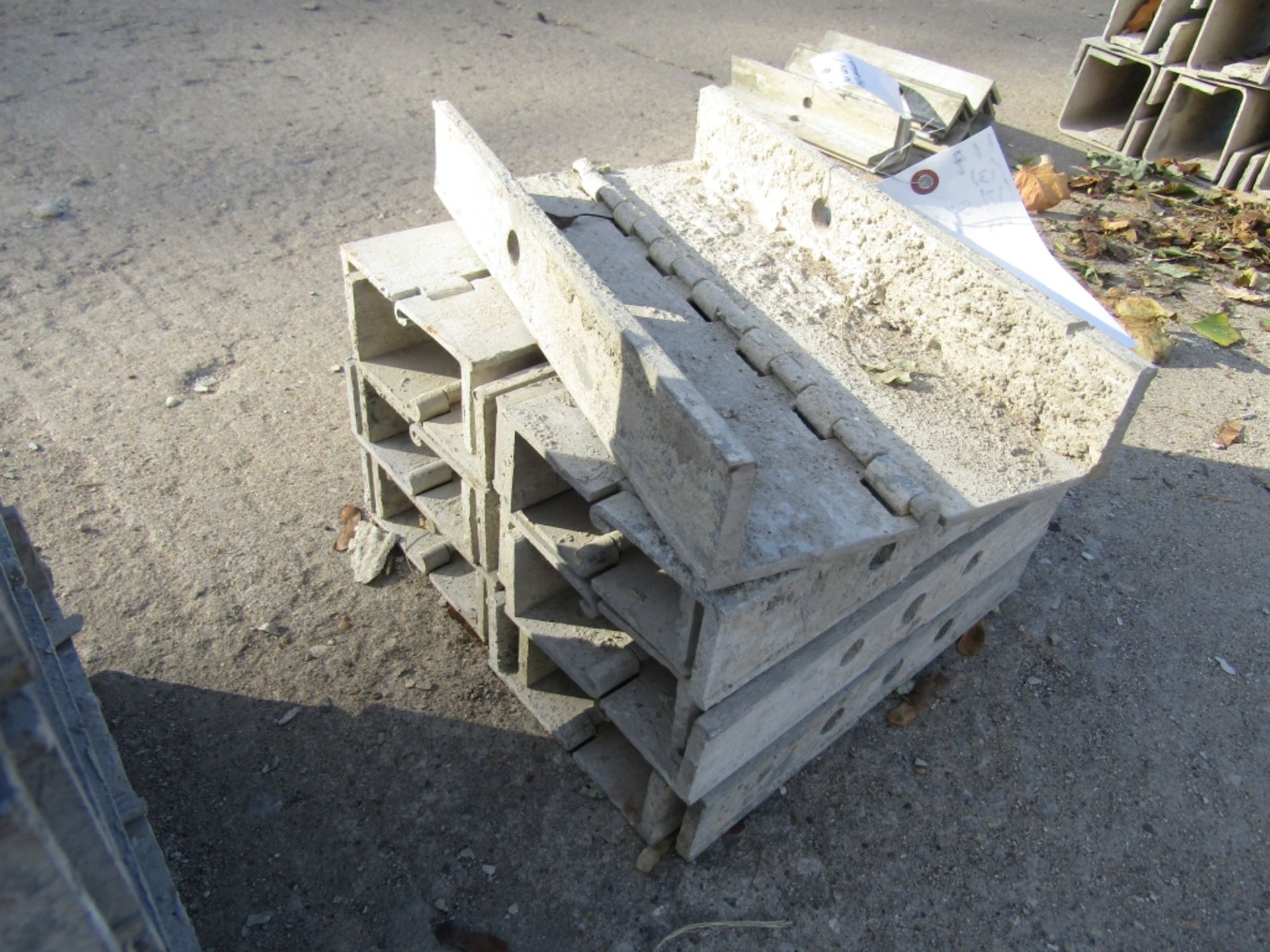 (12) 5" x 2" x 1' & 7" x 2" x 1' Hinged, Durand Cap Concrete Forms, Smooth 6-12 Hole Pattern, - Image 2 of 2